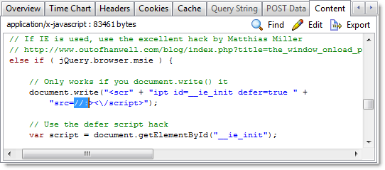 IE Defer Script Hack