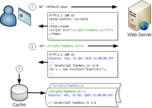 Force update with query string