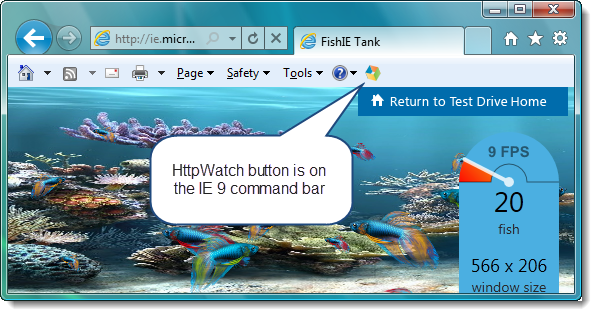 HttpWatch button in IE 9