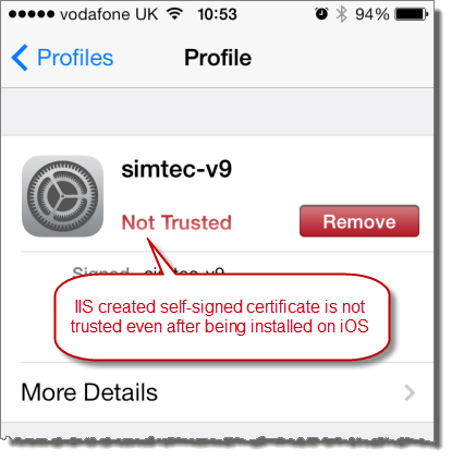 Untrusted Certificate