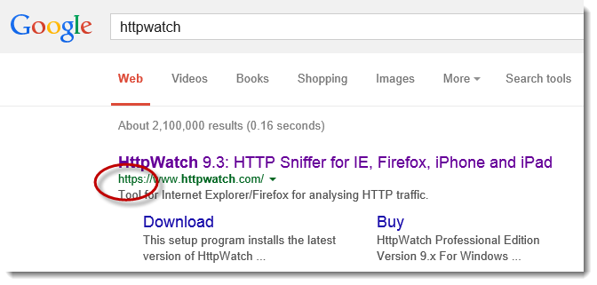 Google HTTPS Results