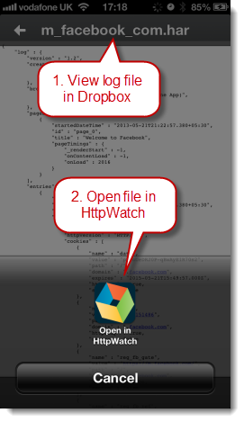 Open Log File in Dropbox